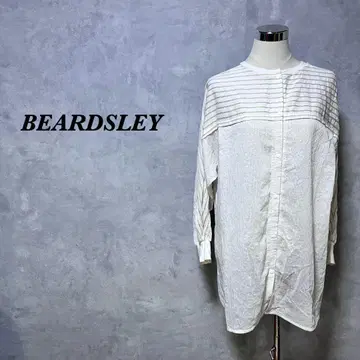 BEARDSLEY 긴팔 티셔츠 스트라이프 화이트 F 3831