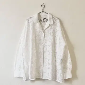 Spick & Span 2025SS 이번 시즌 레이스 오픈 카라 셔츠