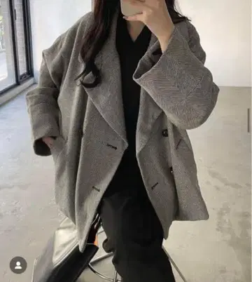 nairo 헤링본 코트 자켓