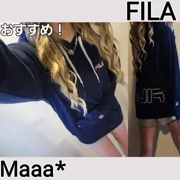 휠라 귀여운 로고 후드티