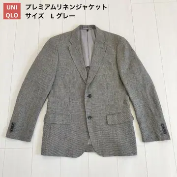 유니클로 프리미엄 린넨 자켓 L 그레이 레귤러 핏