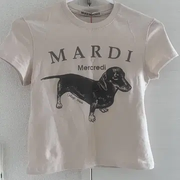 Mardi Mercredi 크롭 티셔츠 베이지