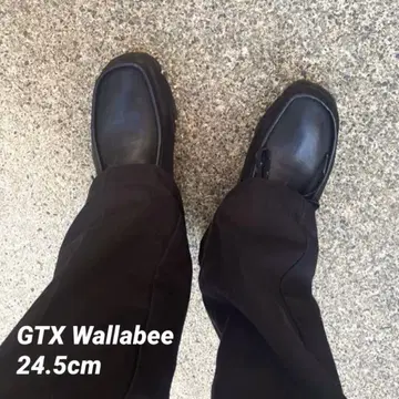 CLARKS Wallabee Boot GTX 블랙 가죽 24.5cm