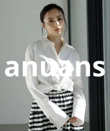 거의 미사용 anuans 돌먼 슬리브 셔츠 FREE 화이트 여성용