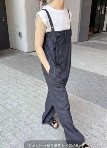 미사용 새상품! 스픽 앤 스팬 네이비 스트라이프 올인원