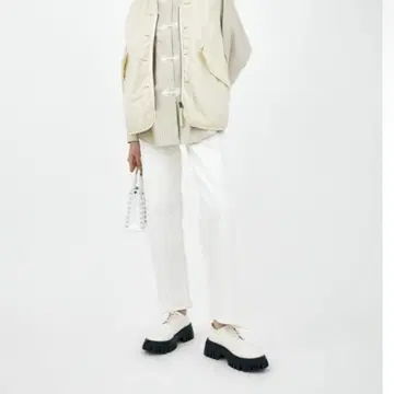 moussy 인기 COLOR STRAIGHT 청바지 화이트