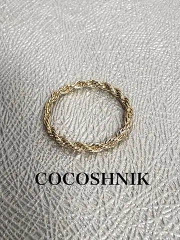 COCOSHNIK 반지 K10 로프 체인 반지