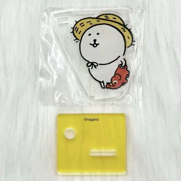 나가노의 곰과 두더지 고로케 트레이딩 아크릴 펜 스탠드 밀짚모자