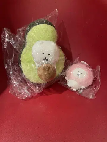 아보카도, 복숭아와 함께 춤추는 봉제 인형 세트