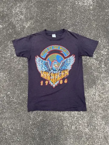 80s VAN HALEN Tour 티셔츠 빈티지 밴딩 티셔츠
