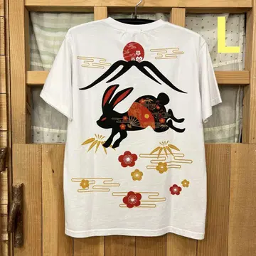 새상품 Kurotoka 토끼 반팔 티셔츠(L)