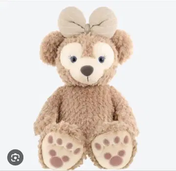 리본 포함 베이지 곰 봉제 인형