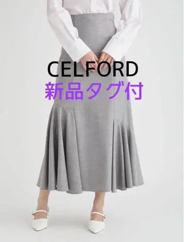 택 포함 새상품 셀포드 CELFORD 볼륨 헴 머메이드 스커트
