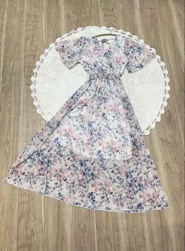꽃무늬 맥시 드레스 핑크 계열