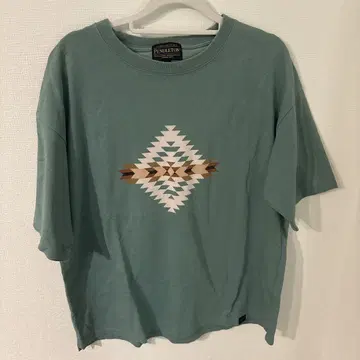 Pendleton 기하학 패턴 티셔츠 그린 M