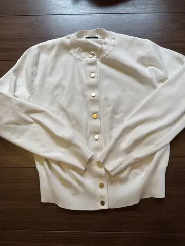 플라스테 UV 차단 레이온 블렌드 메탈 버튼 가디건