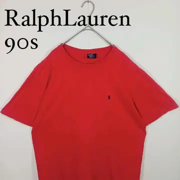 Ralph Lauren 90s 빨간색 무지 티셔츠 M
