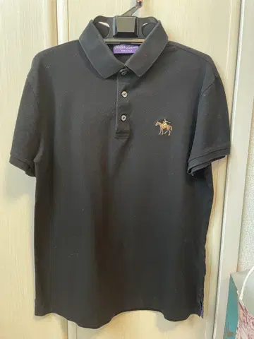 Ralph Lauren purple label 블랙 피케 셔츠 S