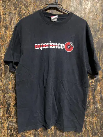 Champion 블랙 티셔츠 L 사이즈 experience 로고
