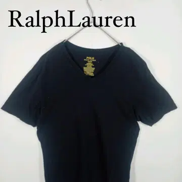 Ralph Lauren 블랙 V넥 티셔츠 슬림 핏 M