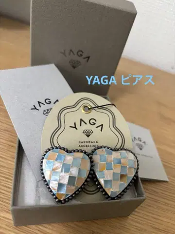 YAGA 쉘 하트 귀걸이