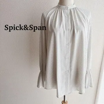 스픽 앤 스팬 도트 스트라이프 블라우스 긴팔