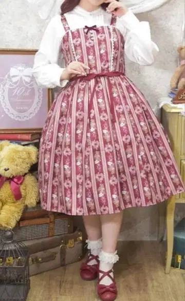 엑시즈팜 kawaii Rosy Bear 패턴 잔스카