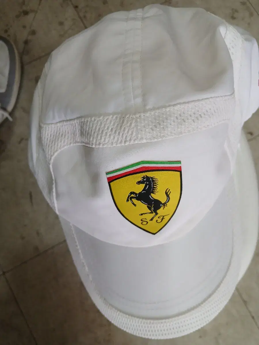 Ferrari White Ball Cap