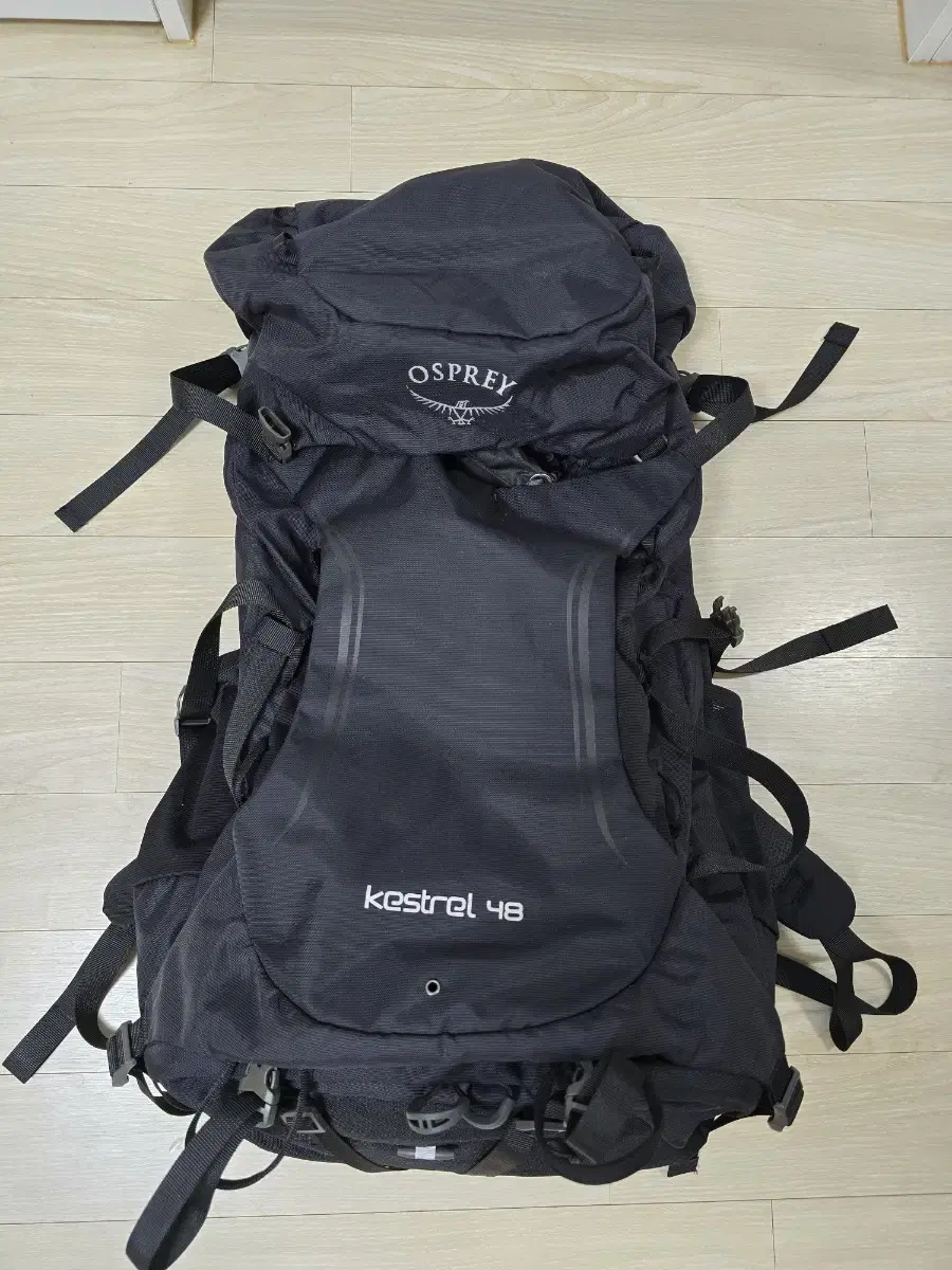 Osprey Kestrel 48L Hiking Backpack Black