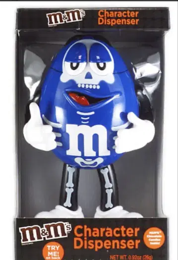 M&M's 디스펜서 블루 할로윈 스켈레톤 엠앤엠즈