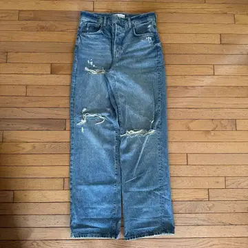 자라 배기 데미지 데님