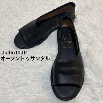 studio CLIP 오픈토 샌들 블랙 L 스튜디오 클립