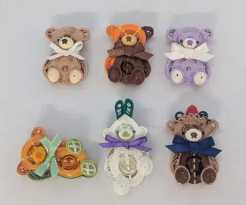 totecoco 쇼콜라 케이크 테디 브로치