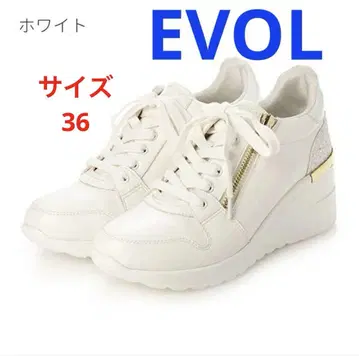 EVOL 사이드 지퍼 스타일업 스니커즈 통굽 글리터 스니커즈