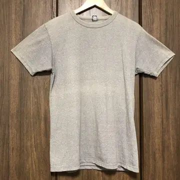 90s USA제 마블링 무지 티셔츠 L 브라운 바인더 넥