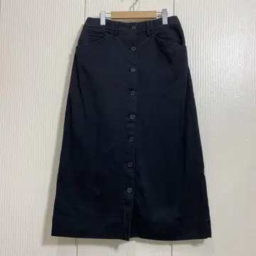RALPH LAUREN 폴로 프론트 버튼 롱 스커트