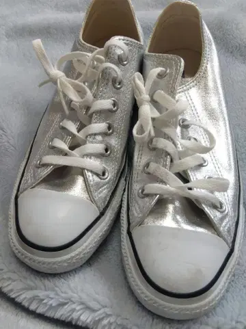 CONVERSE ALL STAR 실버 스니커즈 24.5cm