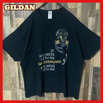 애니멀 개 닥스 길단 남성용 3XL 블랙 구제 의류 반팔 티셔츠