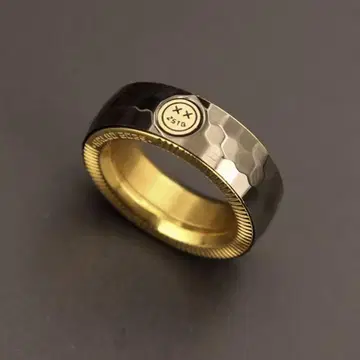 기계식 피젯 EDC 스테인리스 반지 손가락 끝 금속 반지 "블랙"