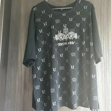 VALENZA 블랙 프린트 티셔츠 48