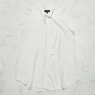 띠어리 럭스 Theory Luxe 슬리브리스 보타이 블라우스