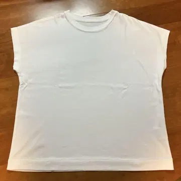 나카가와 마사시치 상점 강선 면 풀오버 프렌치 슬리브 화이트