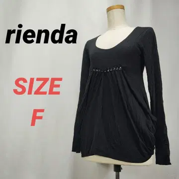 rienda 리엔다 티셔츠 튜닉 블라우스 여성용 블랙