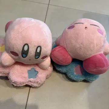 별의 커비 구름 침대 봉제 인형 2개 세트