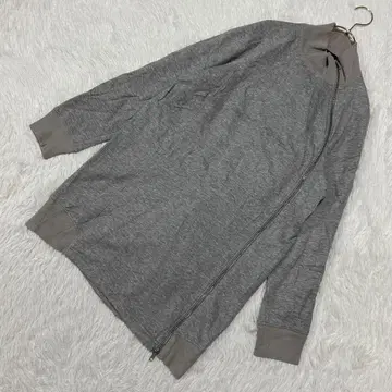 띠어리 속기모 더블 집업 자켓 그레이 S 심플