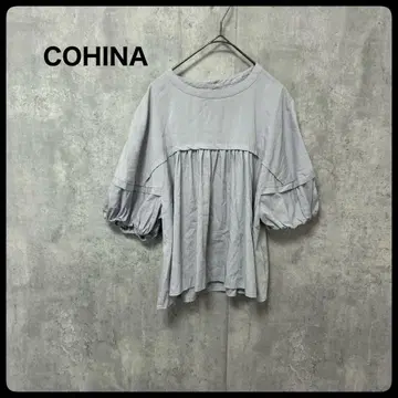 COHINA 코히나 상의 반팔 블라우스 포완 소매