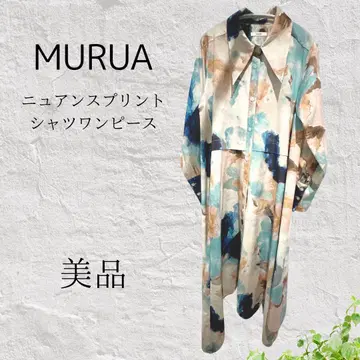 MURUA 뉘앙스 프린트 셔츠 원피스