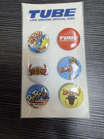 TUBE BBQ 핀 배지 6개 세트