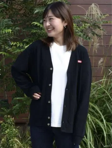 참스 맨투맨 가디건 블랙