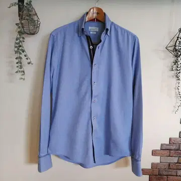 ZARA MAN 자라 슬림핏 라이트 블루 긴팔 셔츠
